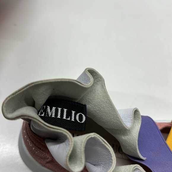 Emilio Puccii Sneakers City Up Trainer Shoes Ruffle Mesh Suede Colorblock 37 - Picture 8 of 12